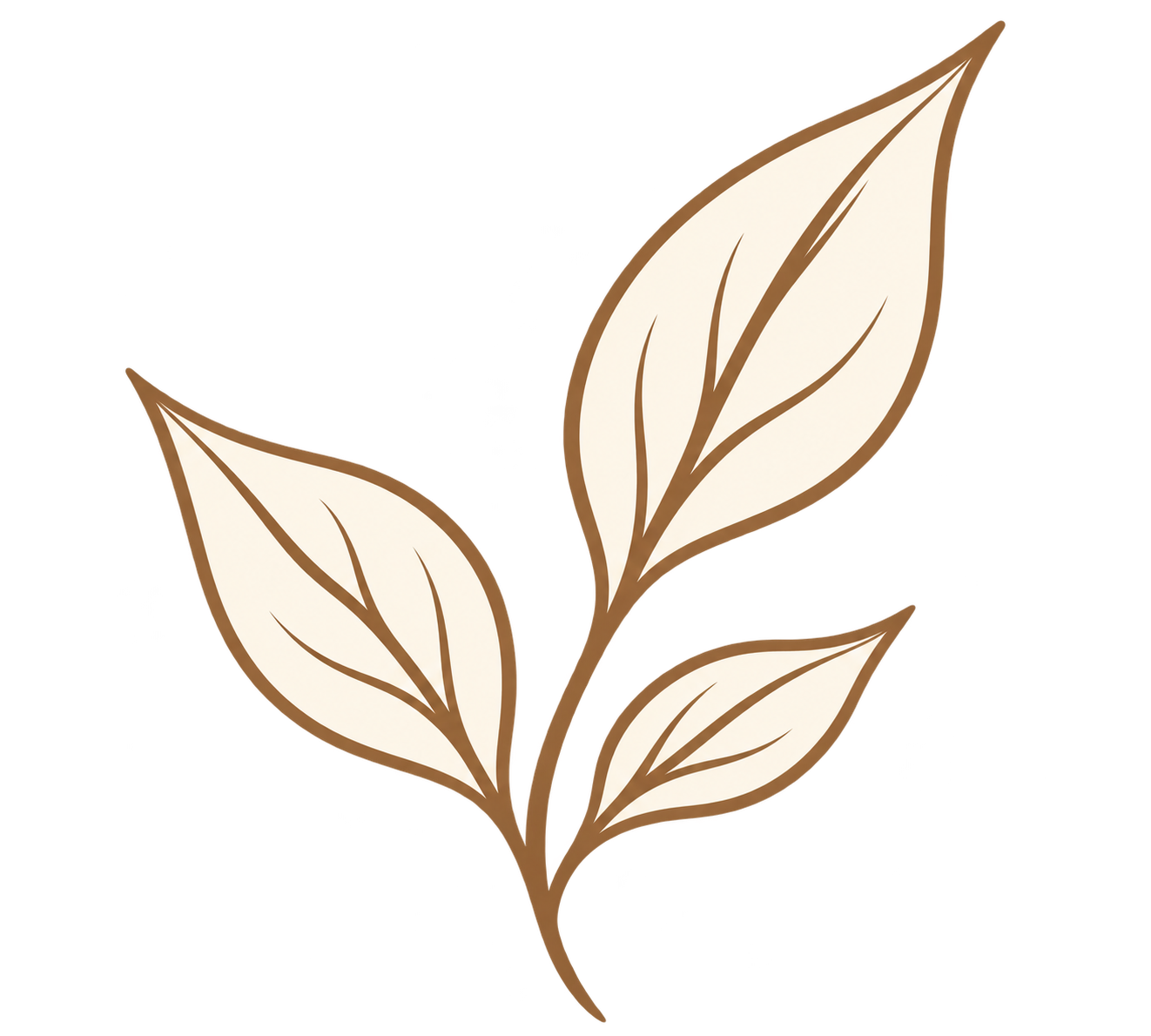 Leaf outline that indicates a margin entry note